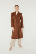 The Patrice Wool Coat in Chestnut